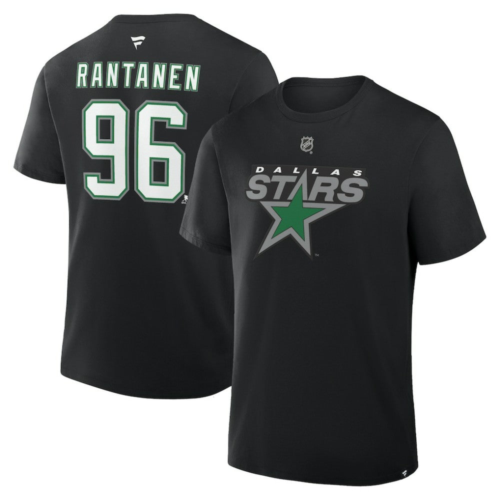 Mikko Rantanen Dallas Stars Fanatics Authentic Stack Name & Number T-Shirt - Black - NHL 2001612906