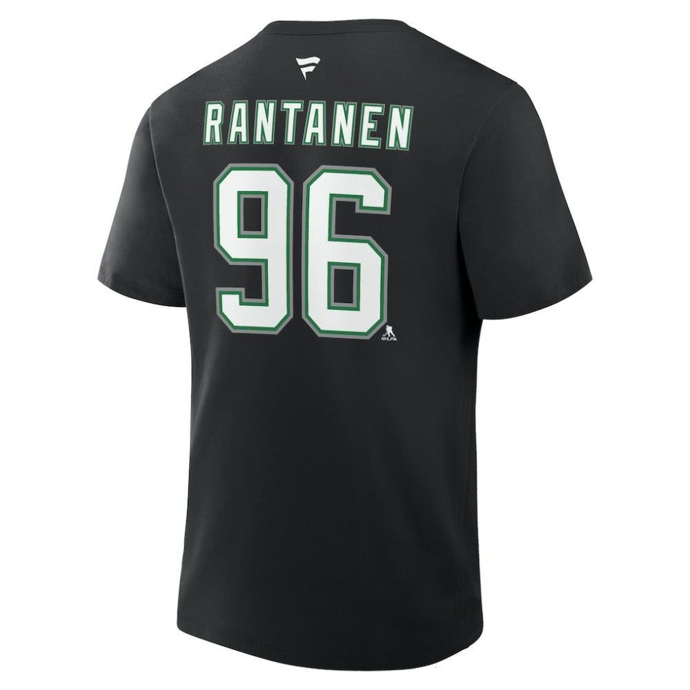 Mikko Rantanen Dallas Stars Fanatics Authentic Stack Name & Number T-Shirt - Black - NHL 2001612906