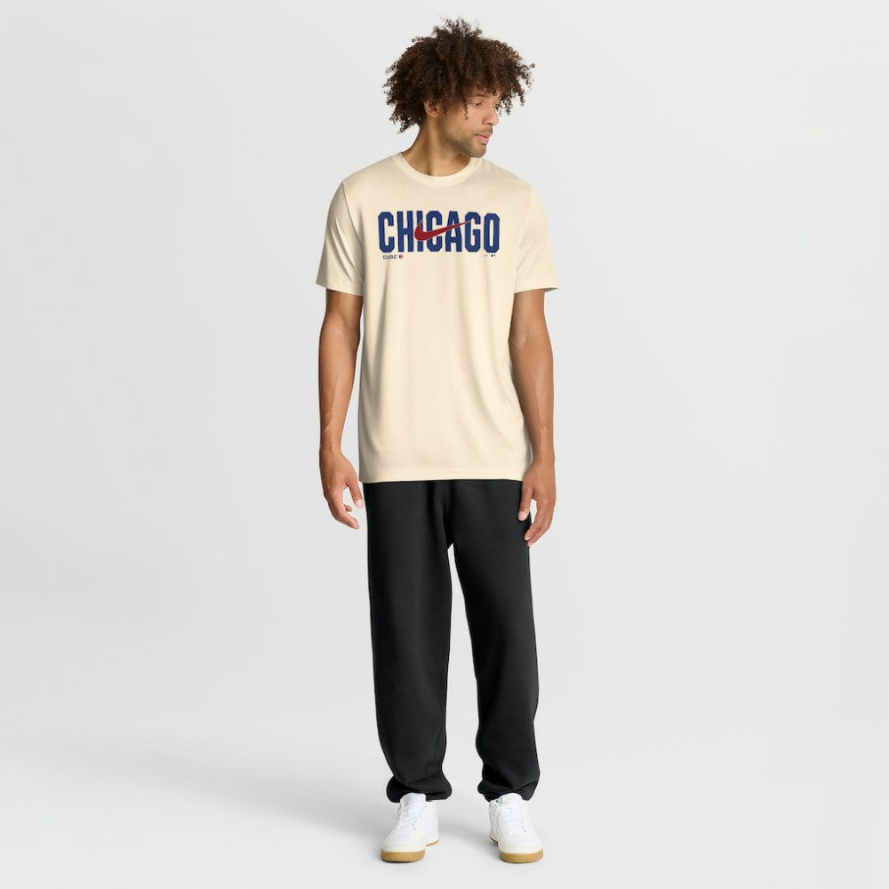 Chicago Cubs Nike Swoosh Legend Dri-FIT T-Shirt - Cream - Nike Lifestyle