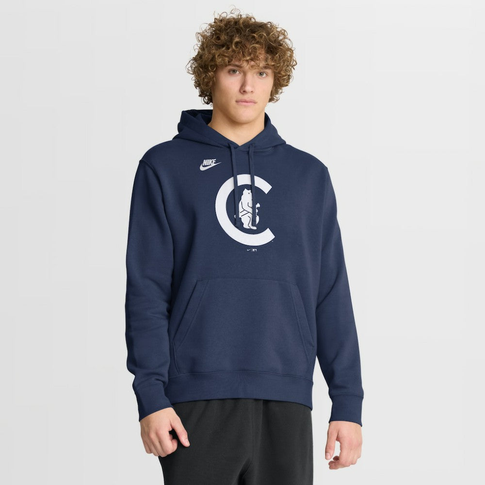 Chicago Cubs Nike Cooperstown Collection Logo Club Hoodie - Navy - Nike Discount