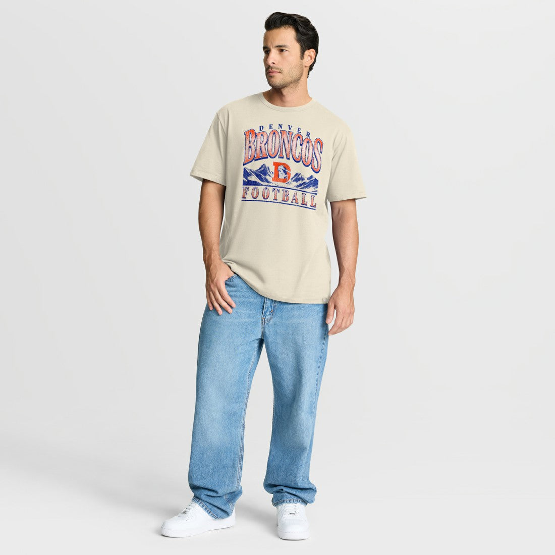 Fanatics Denver Broncos Team Archives T-Shirt Cream