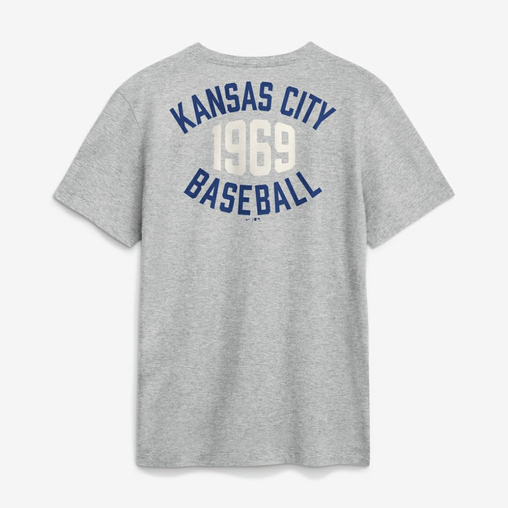 Kansas City Royals Nike Cooperstown 2-Hit T-Shirt - Heather Gray - Nike Sale