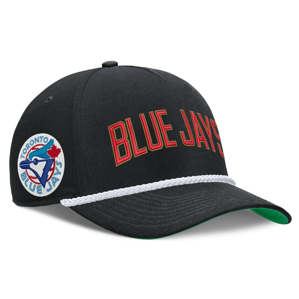 Toronto Blue Jays Nike Cooperstown Collection Rise Adjustable Hat - Black - Nike Lifestyle