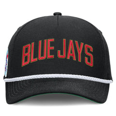 Toronto Blue Jays Nike Cooperstown Collection Rise Adjustable Hat - Black - Nike Lifestyle