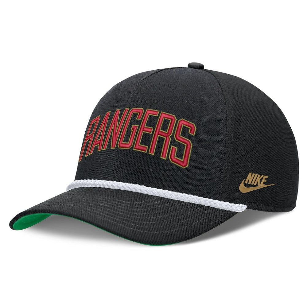 Texas Rangers Nike Cooperstown Collection Rise Adjustable Hat - Black - Nike Online