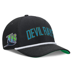Tampa Bay Rays Nike Cooperstown Collection Rise Adjustable Hat - Black - Nike Lifestyle