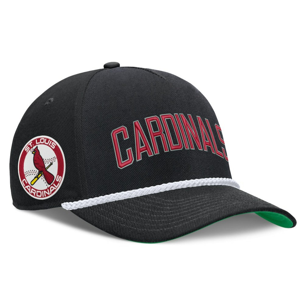 St. Louis Cardinals Nike Cooperstown Collection Rise Adjustable Hat - Black - Nike on Sale