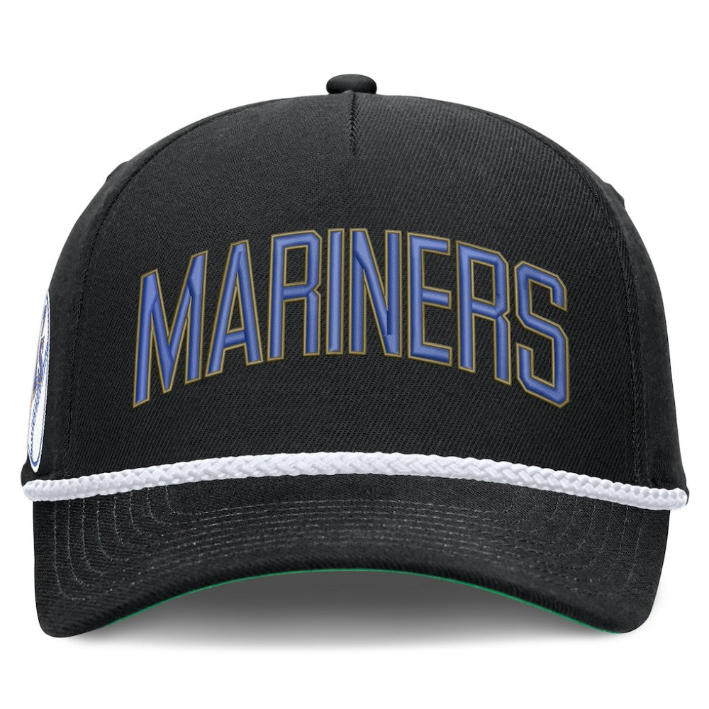 Seattle Mariners Nike Cooperstown Collection Rise Adjustable Hat - Black - Nike on Sale