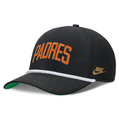 San Diego Padres Nike Cooperstown Collection Rise Adjustable Hat - Black - Nike Lifestyle
