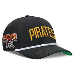 Pittsburgh Pirates Nike Cooperstown Collection Rise Adjustable Hat - Black - Nike on Sale