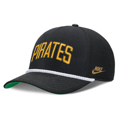 Pittsburgh Pirates Nike Cooperstown Collection Rise Adjustable Hat - Black - Nike on Sale