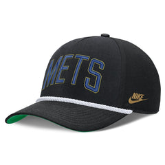 New York Mets Nike Cooperstown Collection Rise Adjustable Hat - Black - Nike on Sale