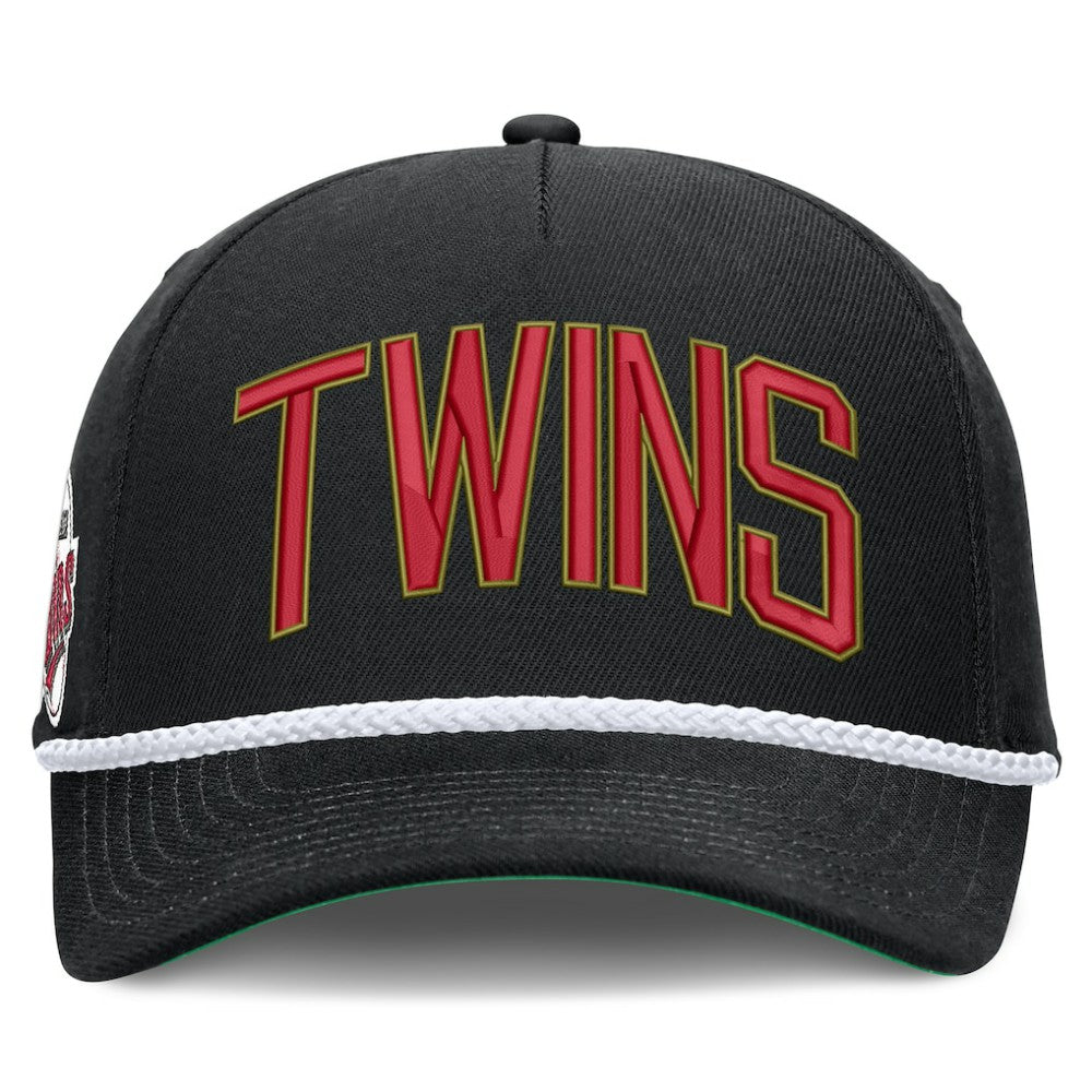 Minnesota Twins Nike Cooperstown Collection Rise Adjustable Hat - Black - Nike Lifestyle