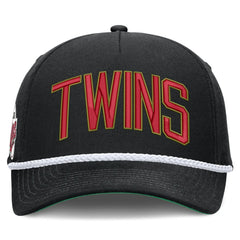 Minnesota Twins Nike Cooperstown Collection Rise Adjustable Hat - Black - Nike Lifestyle