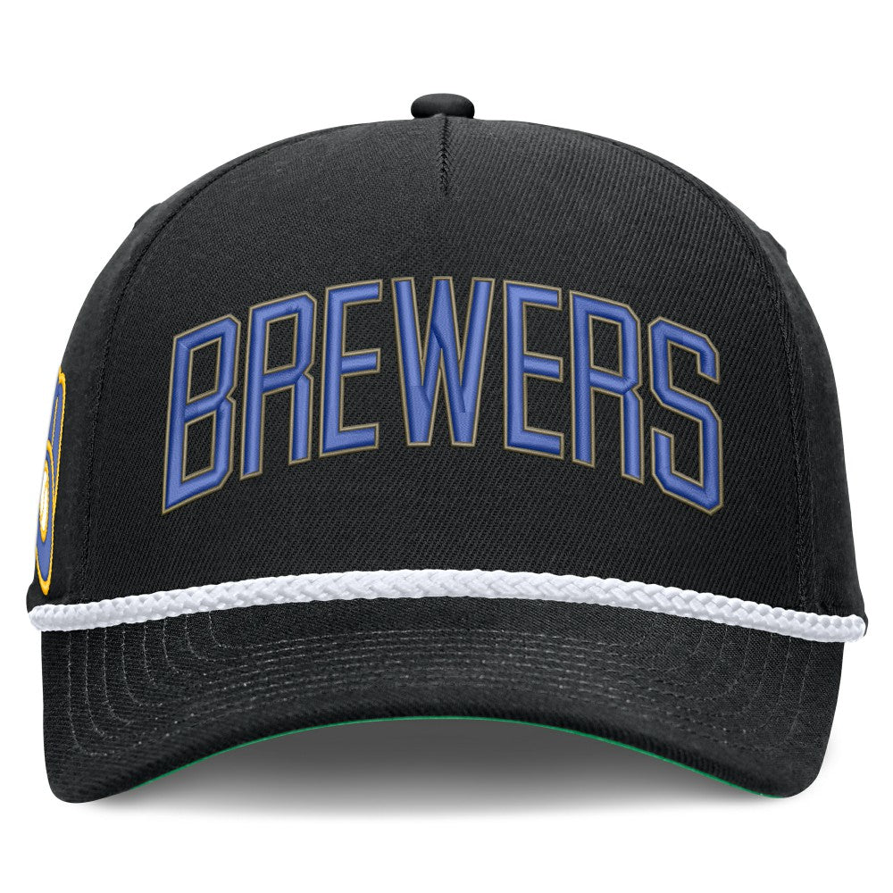 Milwaukee Brewers Nike Cooperstown Collection Rise Adjustable Hat - Black - Nike Sale