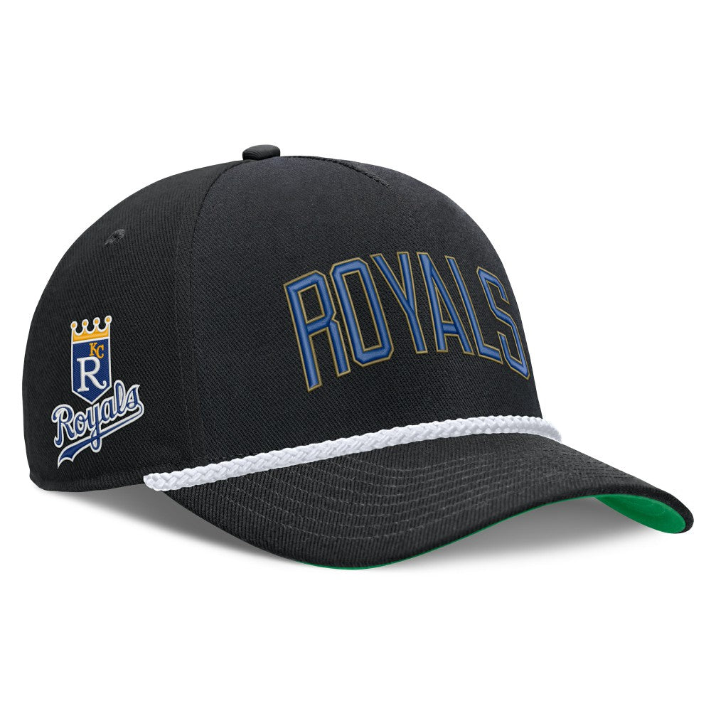 Kansas City Royals Nike Cooperstown Collection Rise Adjustable Hat - Black - Nike Sale