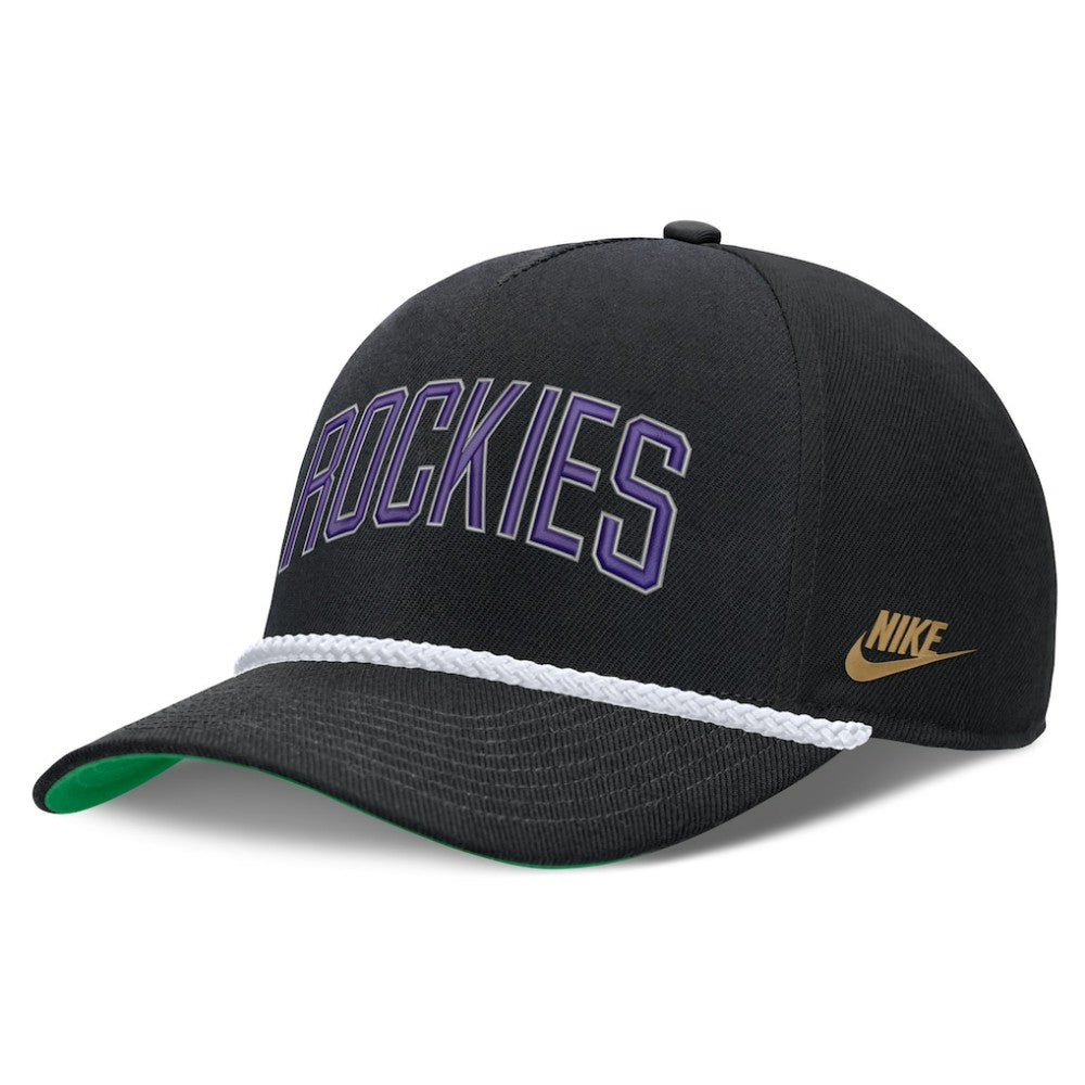 Colorado Rockies Nike Cooperstown Collection Rise Adjustable Hat - Black - Nike Online