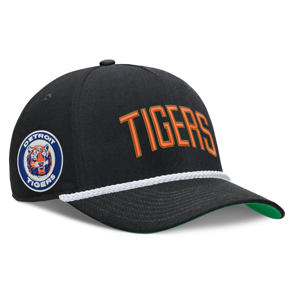 Detroit Tigers Nike Cooperstown Collection Rise Adjustable Hat - Black - Nike Lifestyle
