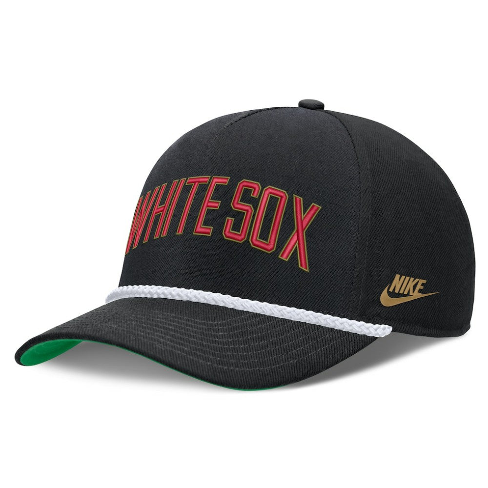 Chicago White Sox Nike Cooperstown Collection Rise Adjustable Hat - Black - Nike Discount