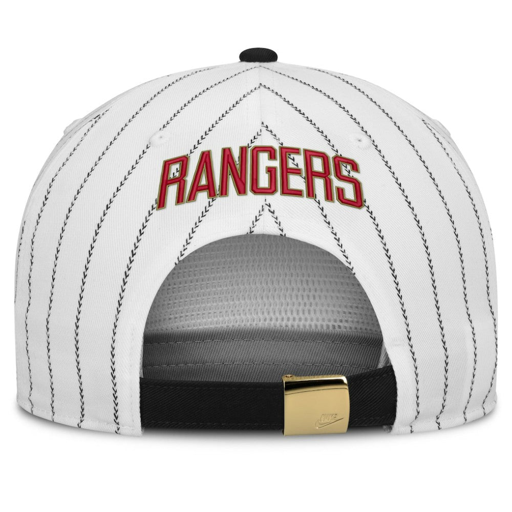 Texas Rangers Nike Cooperstown Collection Pro Adjustable Hat - White/Black - Nike Sale