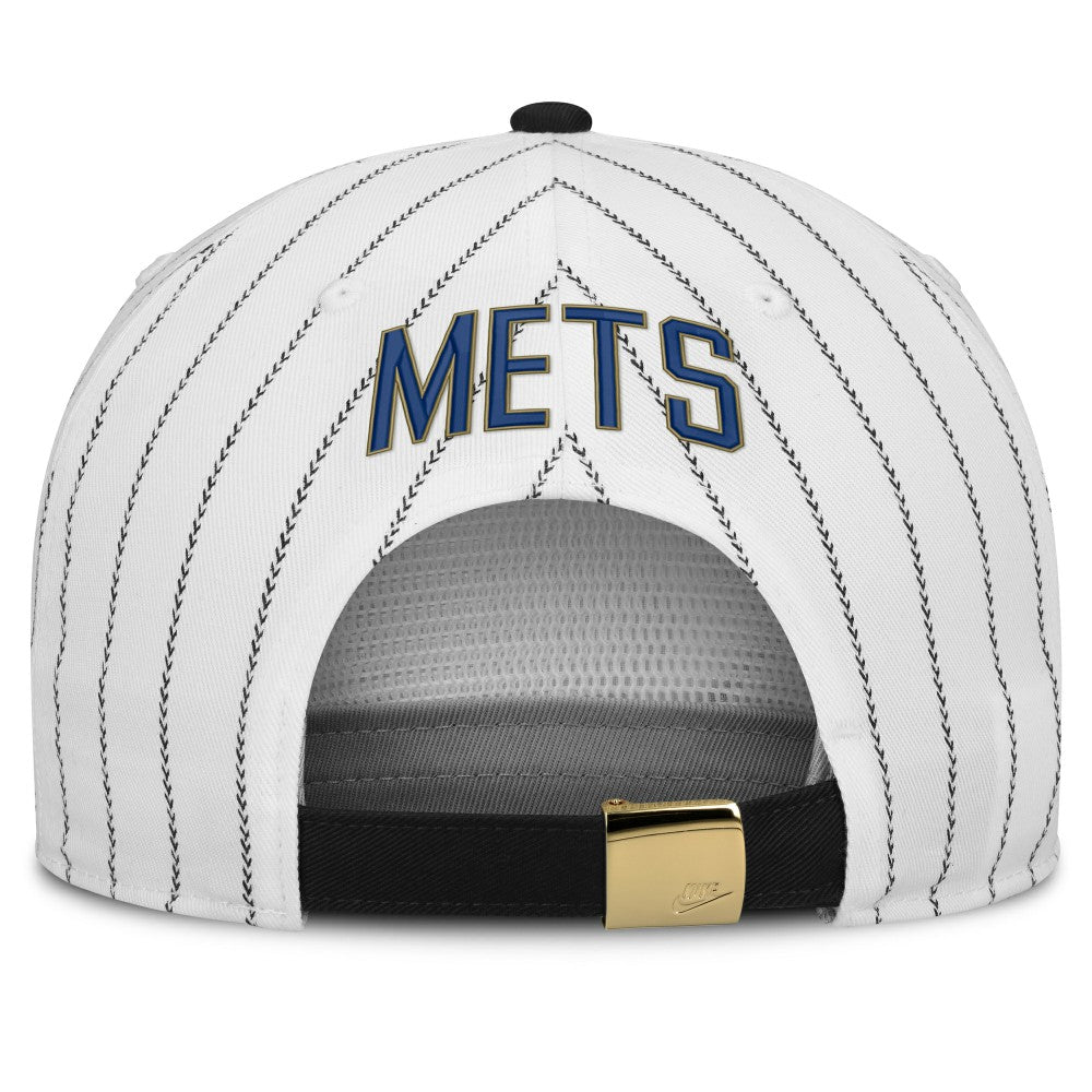 New York Mets Nike Cooperstown Collection Pro Adjustable Hat - White/Black - Nike Discount