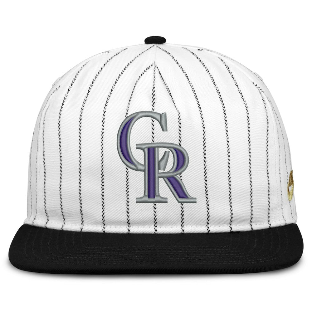 Colorado Rockies Nike Cooperstown Collection Pro Adjustable Hat - White/Black - Nike Lifestyle