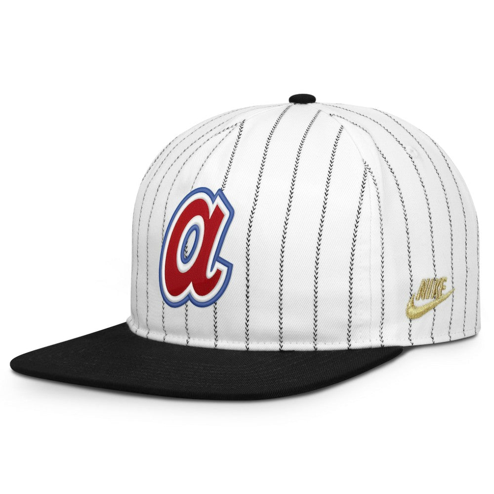 Atlanta Braves Nike Cooperstown Collection Pro Adjustable Hat - White/Black - Nike Online