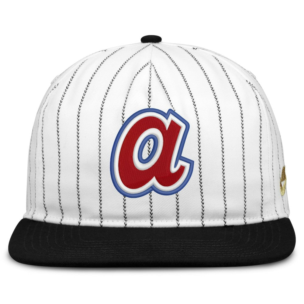 Atlanta Braves Nike Cooperstown Collection Pro Adjustable Hat - White/Black - Nike Online