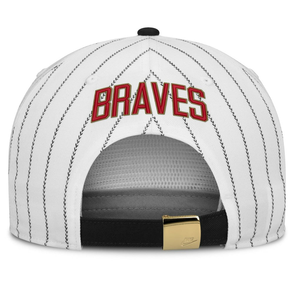 Atlanta Braves Nike Cooperstown Collection Pro Adjustable Hat - White/Black - Nike Online