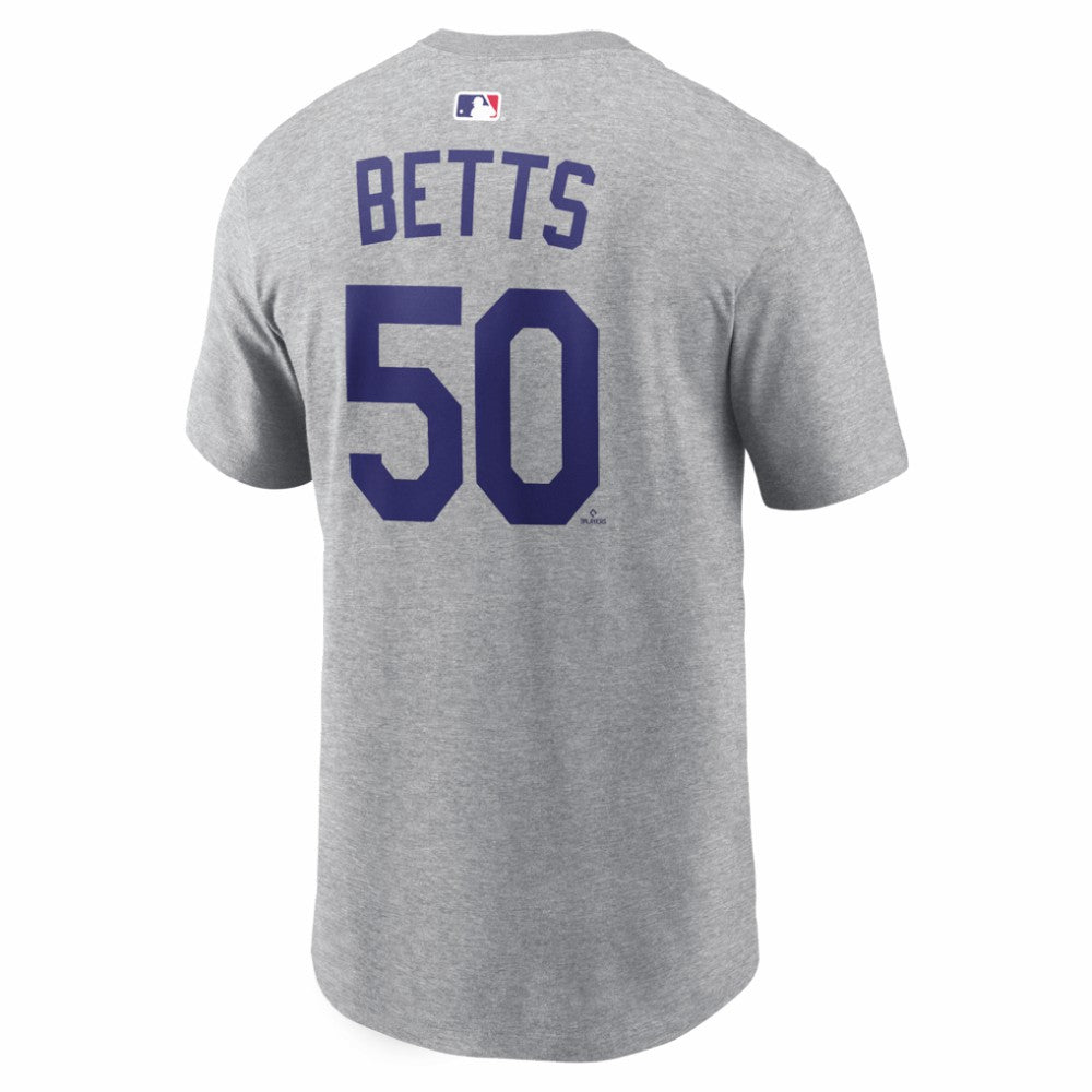 Mookie Betts Los Angeles Dodgers Nike Name & Number T-Shirt - Heather Gray - Nike Discount