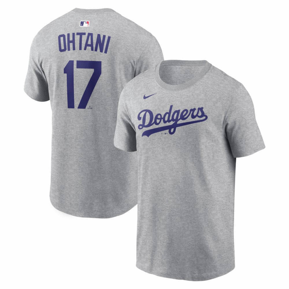 Shohei Ohtani Los Angeles Dodgers Nike Name & Number T-Shirt - Heather Gray - Nike on Sale
