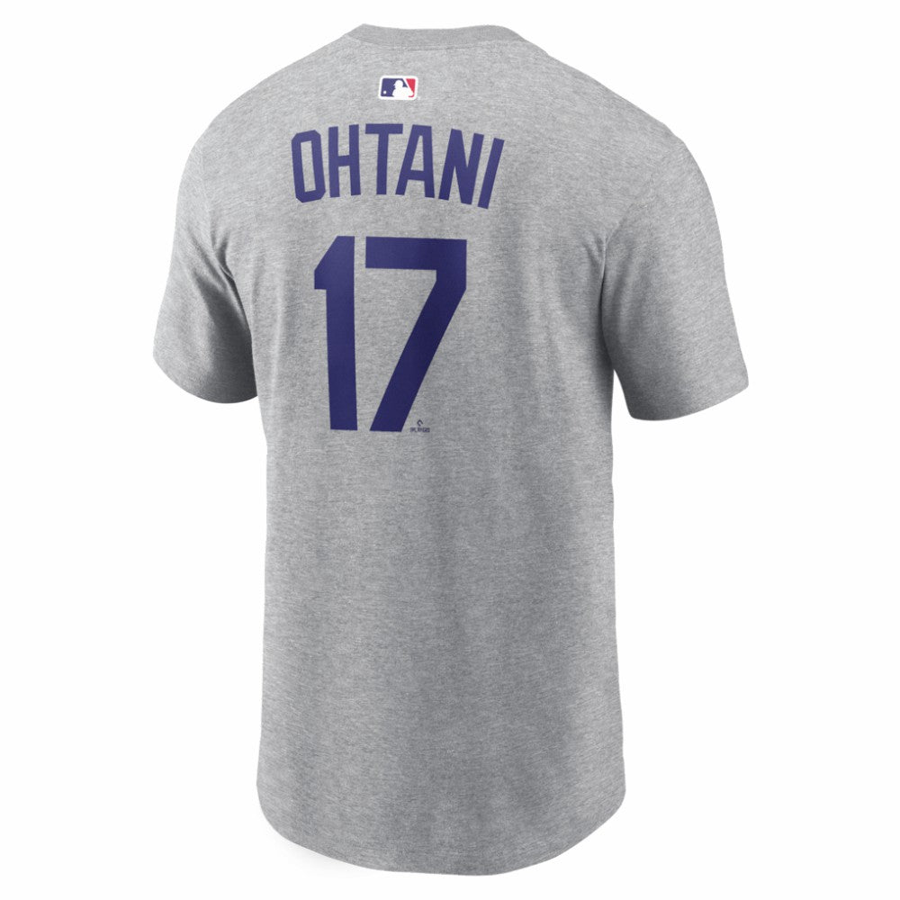Shohei Ohtani Los Angeles Dodgers Nike Name & Number T-Shirt - Heather Gray - Nike on Sale