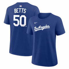 Mookie Betts Los Angeles Dodgers Nike Women's Alternate Name & Number T-Shirt - Royal - Nike Sale