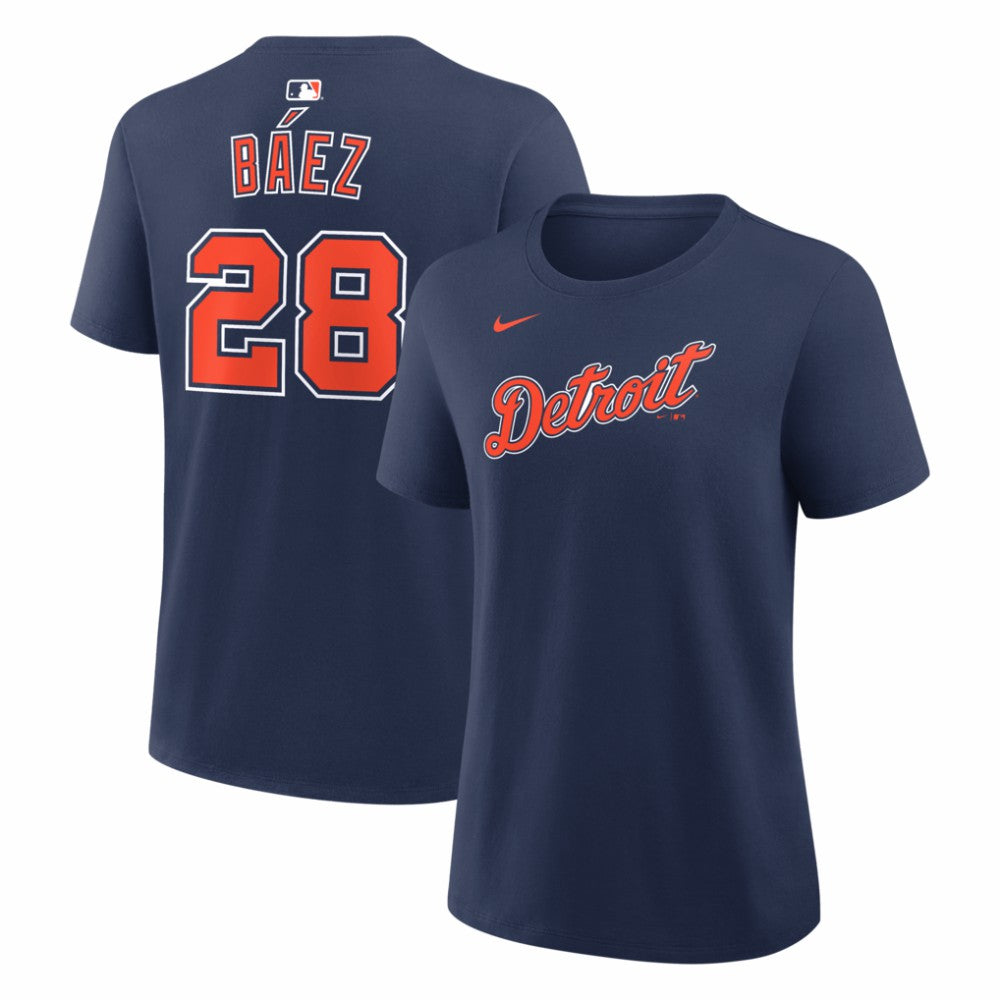 Javier Báez Detroit Tigers Nike Women's Alternate Name & Number T-Shirt - Navy - Nike Online