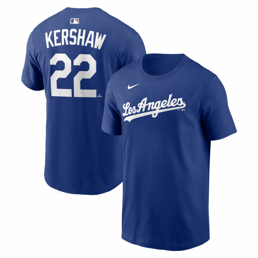 Clayton Kershaw Los Angeles Dodgers Nike Alternate Name & Number T-Shirt - Royal - Nike Lifestyle