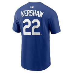 Clayton Kershaw Los Angeles Dodgers Nike Alternate Name & Number T-Shirt - Royal - Nike Lifestyle