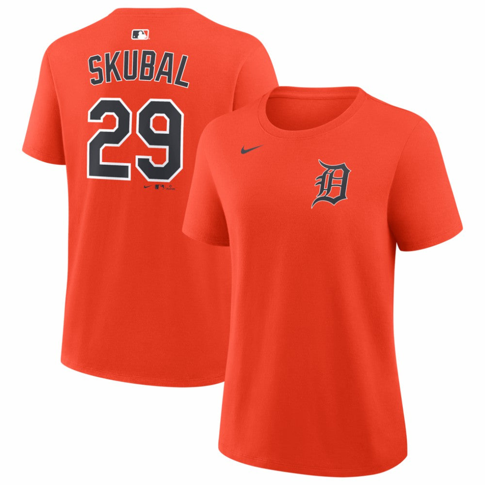 Tarik Skubal Detroit Tigers Nike Women's Name & Number T-Shirt - Orange - Nike Sale
