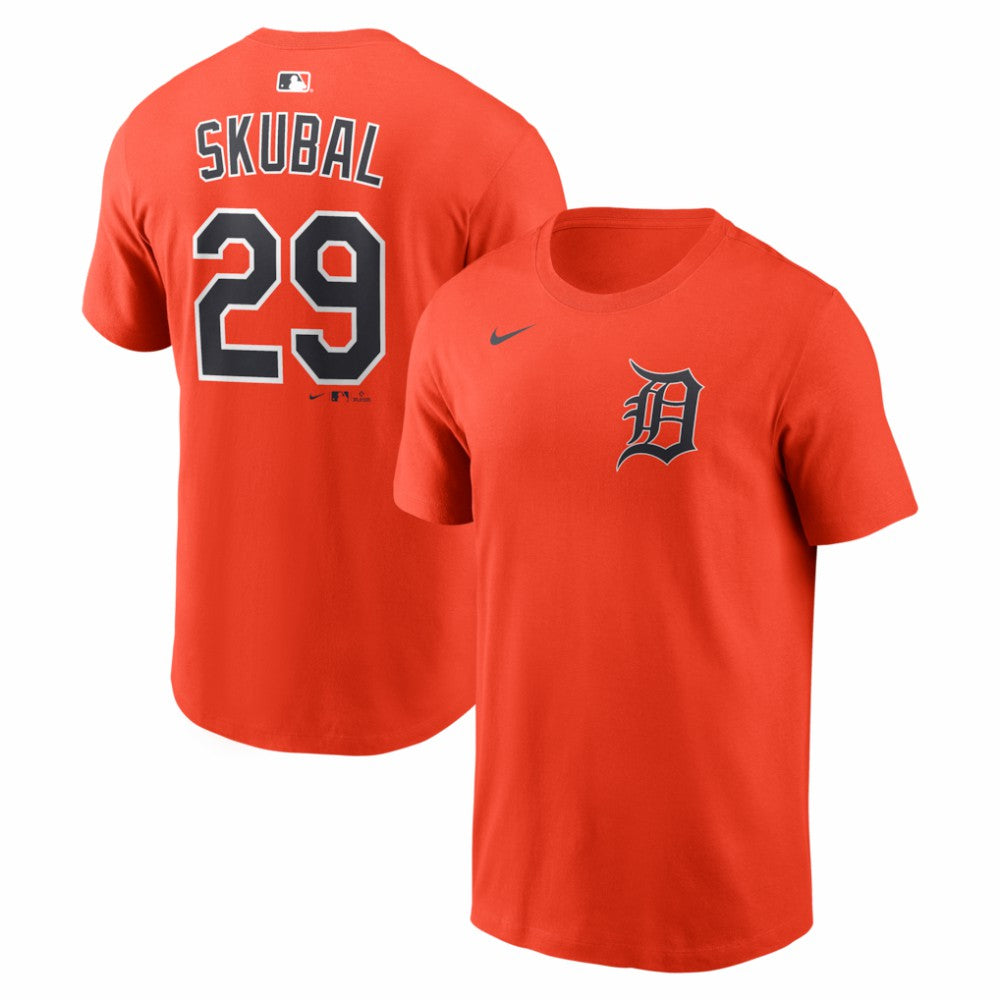 Tarik Skubal Detroit Tigers Nike Name & Number T-Shirt - Orange - Nike Sale