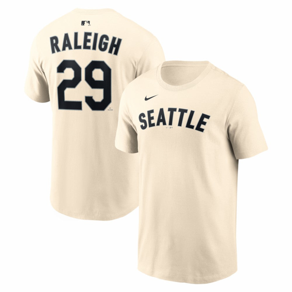 Cal Raleigh Seattle Mariners Nike Name & Number T-Shirt - Natural - Nike Sale