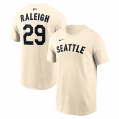 Cal Raleigh Seattle Mariners Nike Name & Number T-Shirt - Natural - Nike Sale