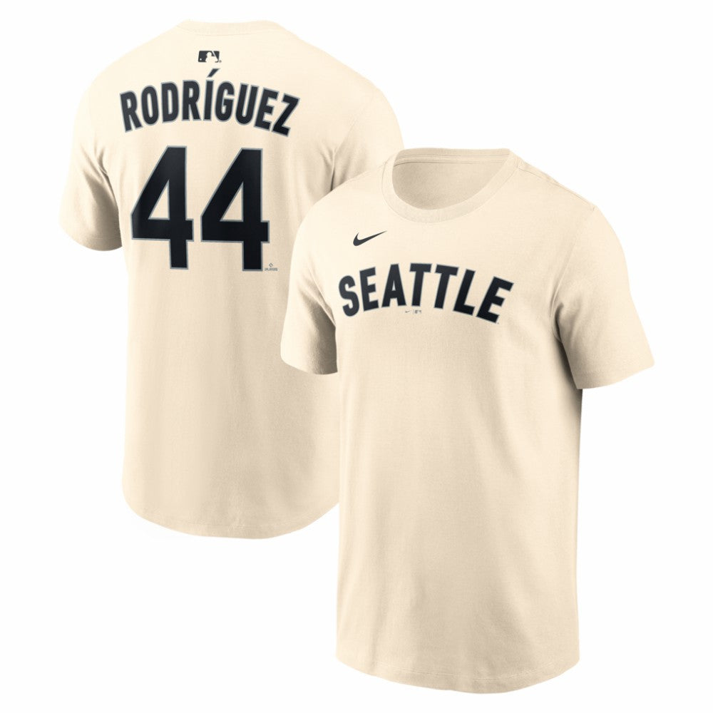 Julio Rodríguez Seattle Mariners Nike Name & Number T-Shirt - Natural - Nike Online