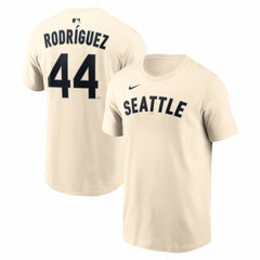 Julio Rodríguez Seattle Mariners Nike Name & Number T-Shirt - Natural - Nike Online