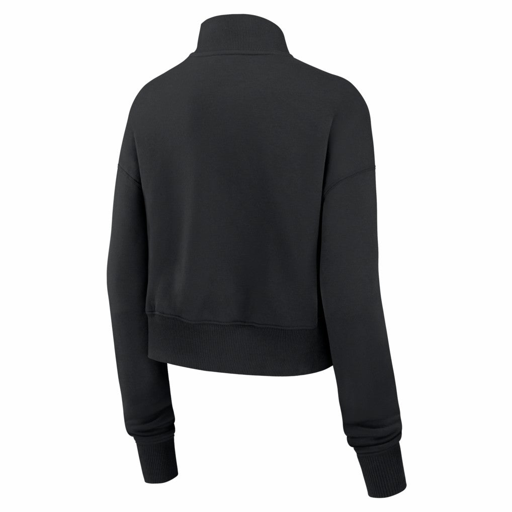 Nike Chicago Bears Women's Legacy Phoenix Fleece Cropped Half-Zip Sweatshirt Black