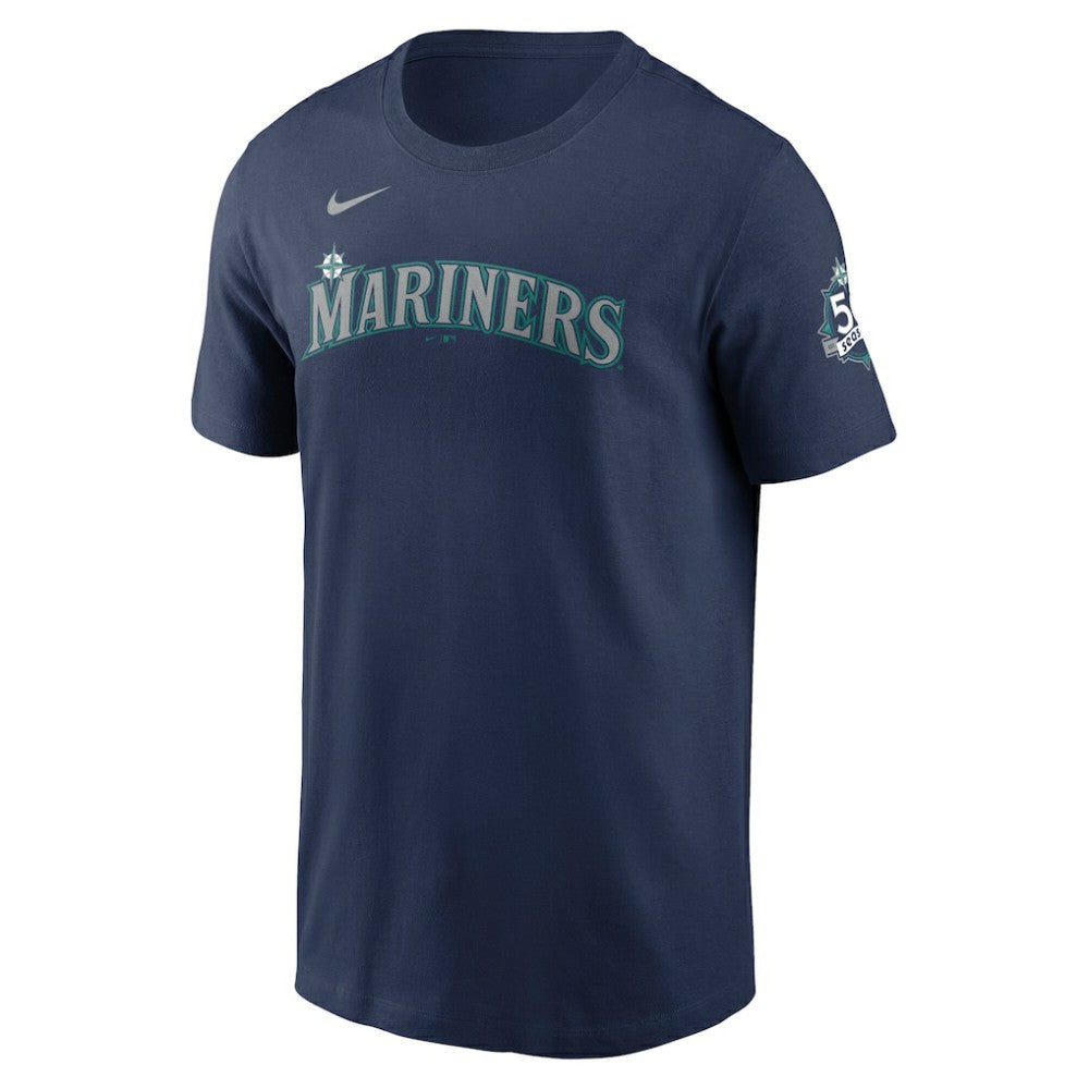Cal Raleigh Seattle Mariners Nike 50th Season Name & Number T-Shirt - Navy - Nike on Sale
