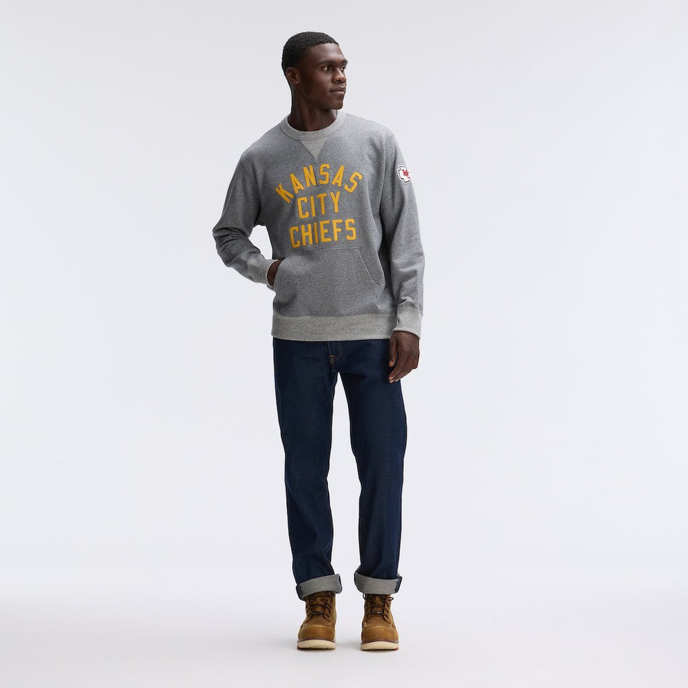 Fanatics Kansas City Chiefs IconicFleece Pocket Sweatshirt Athletic Heather Gray