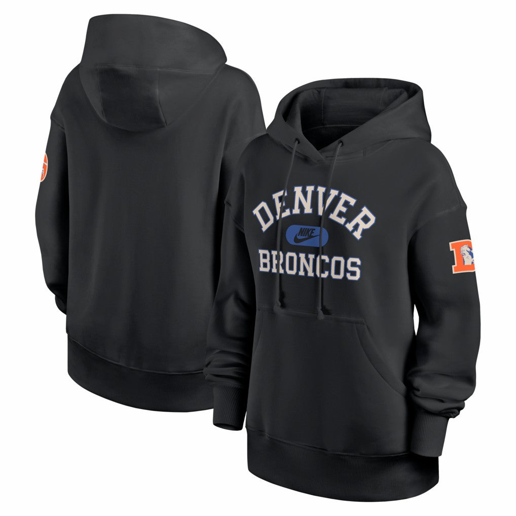Nike Denver Broncos Women's Oversized Legacy Phoenix Hoodie Black