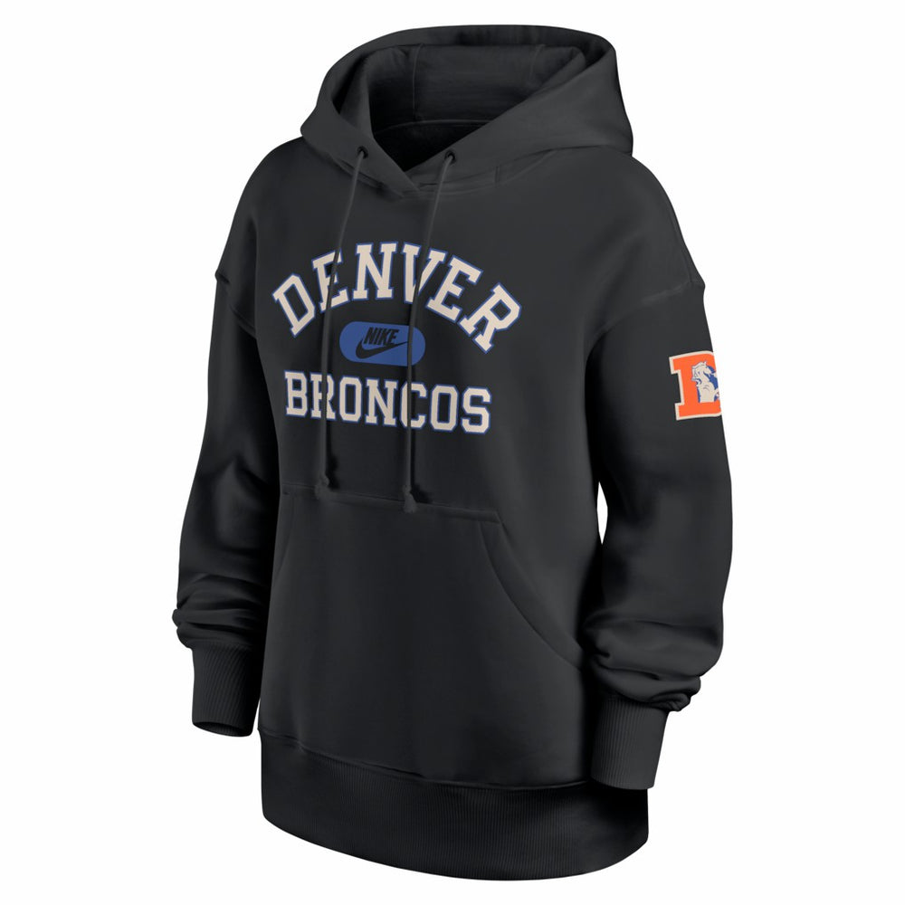Nike Denver Broncos Women's Oversized Legacy Phoenix Hoodie Black