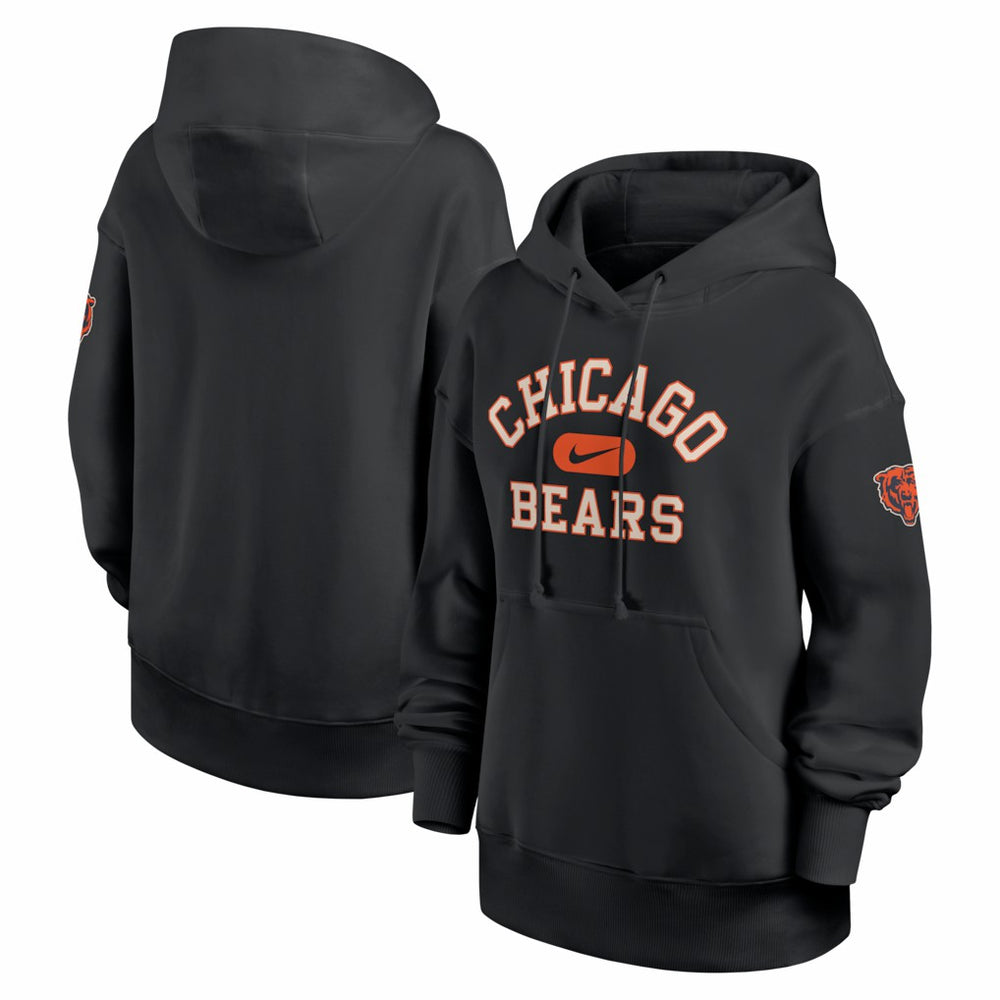 Nike Chicago Bears Women's Oversized Legacy Phoenix Hoodie Black