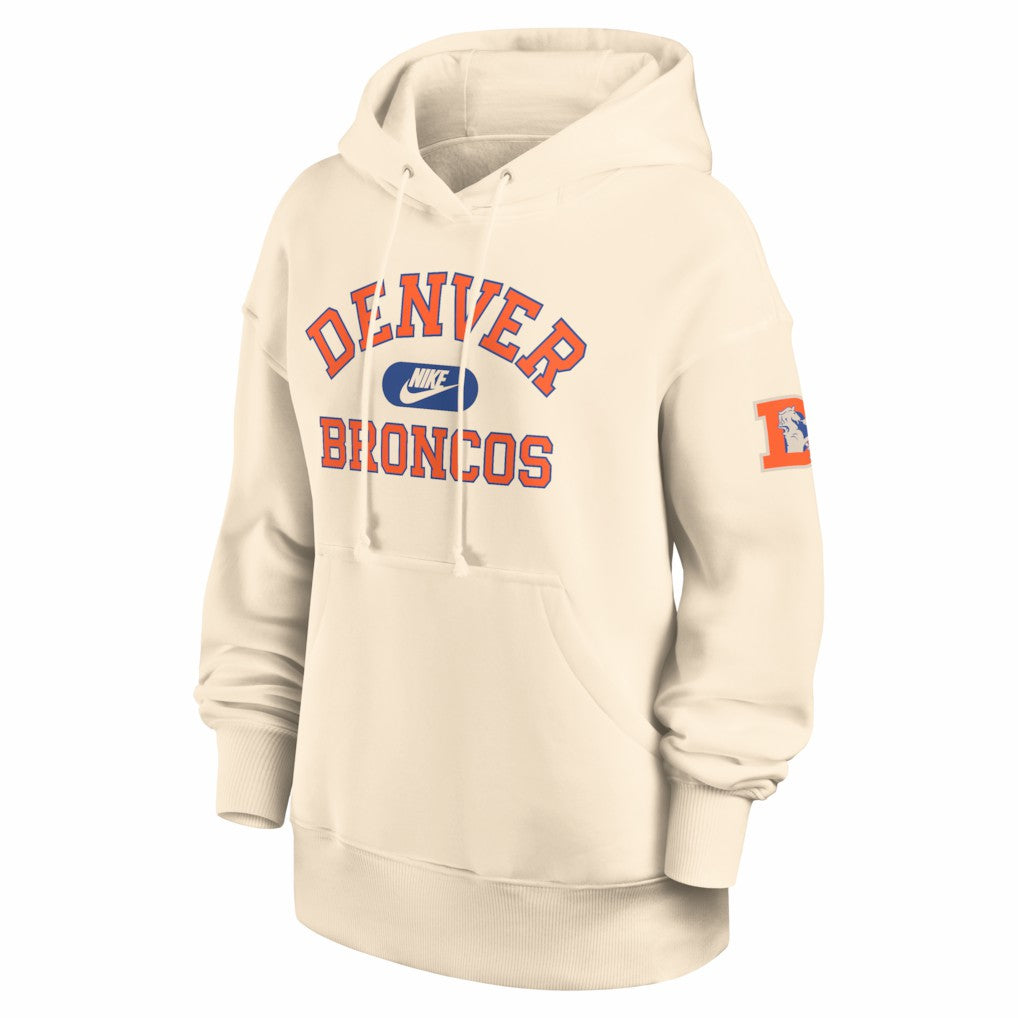 Nike Denver Broncos Women's Oversized Legacy Phoenix Hoodie Natural