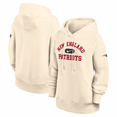 Nike New England Patriots Women's Oversized Legacy Phoenix Hoodie Natural